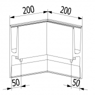 OnLevel 3011 Side Mount 90 Degree Internal Corner