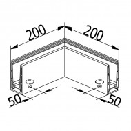 OnLevel 6500 Inside/outside corner - Anodised Aluminium