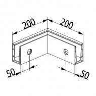 OnLevel 6501 Inside Corner - Anodised Aluminium