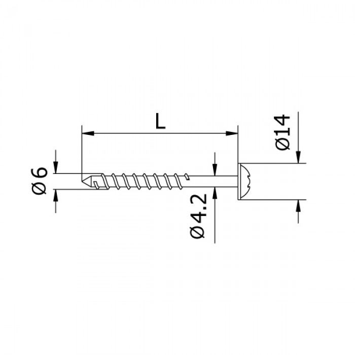 80mm SkyForce Anchoring Bolt For Wooden Frames