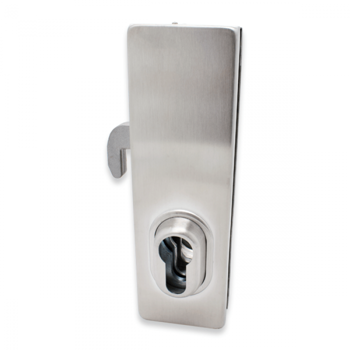 Sliding Glass Door Centre Lock - Satin Stainless