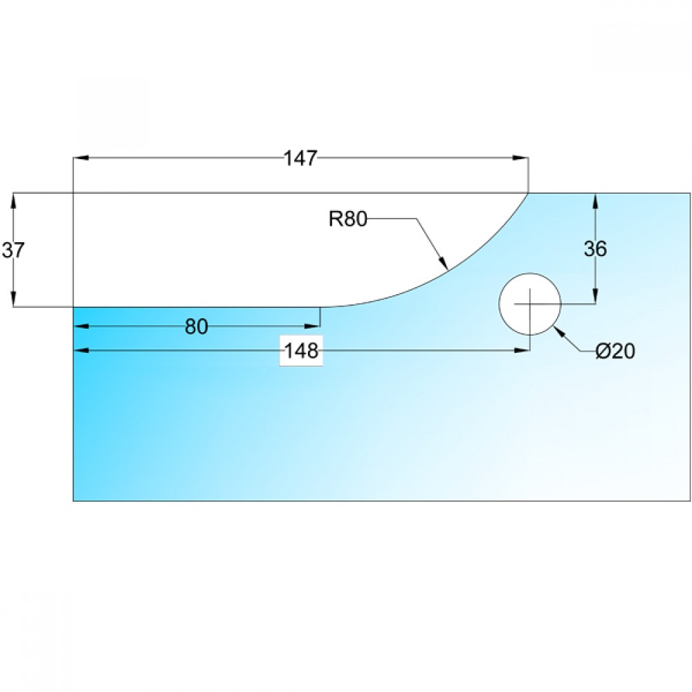 Standard Top Patch Fitting - Satin Stainless