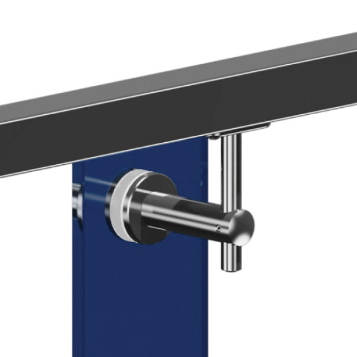 Adjustable Glass To Handrail Bracket - 316SS - Flat Handrail