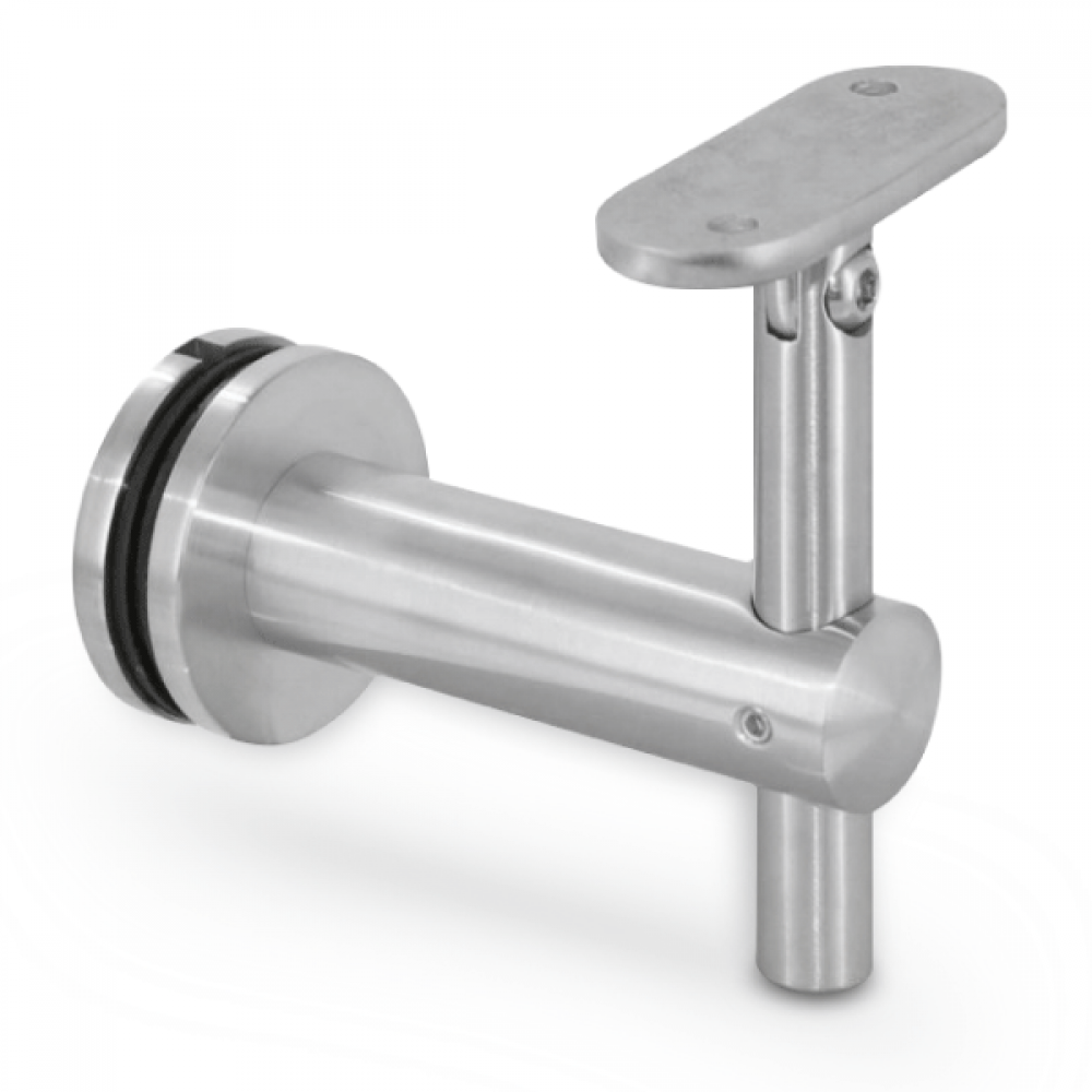 Adjustable Glass To Handrail Bracket - 316SS - Flat - Swivel