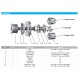 Countersunk Fixed Bolt For 15 - 22mm Thick Glass