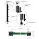 SkyForce-side Balcony Kit 1100mm High 19mm Glass Anod Finish