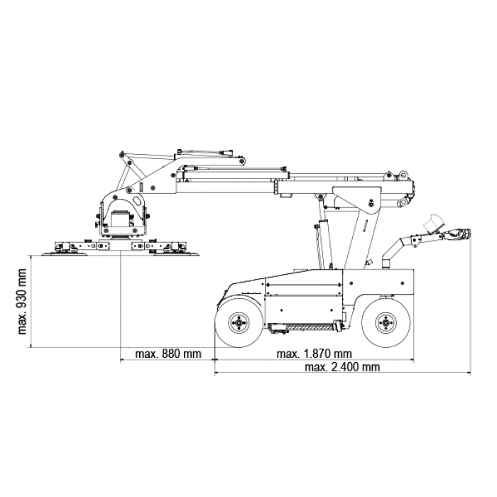 625kg Capacity Outdoor Glazing Robot With Highlifter