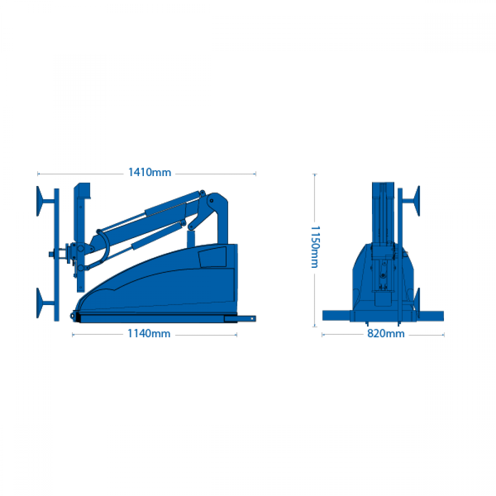 Glass Worker 350kg Glazing Robot For Forks 111314