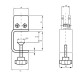 Stainless Steel Desk Partition Clamp - 6/8/10mm Thick Glass