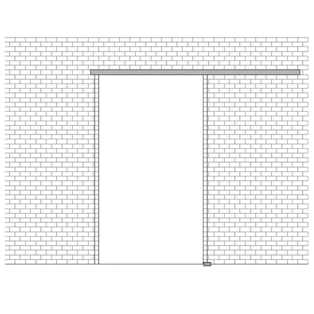 Portavant 60 Single Sash Kit - Wall Mount - 2496mm - SS