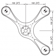 S3000 Spider Bracket Series -3 Arms - AISI316