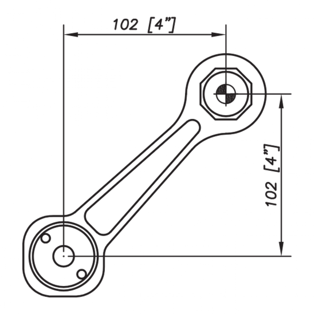 S3001 Evo Spider Bracket Series - 1 Arms 90 Degree - AISI316