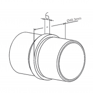 Straight Connector for Tube 48.3mm x 2.6mm