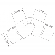 Adjustable Slotted Stainless Joiner - Downwards Slopes