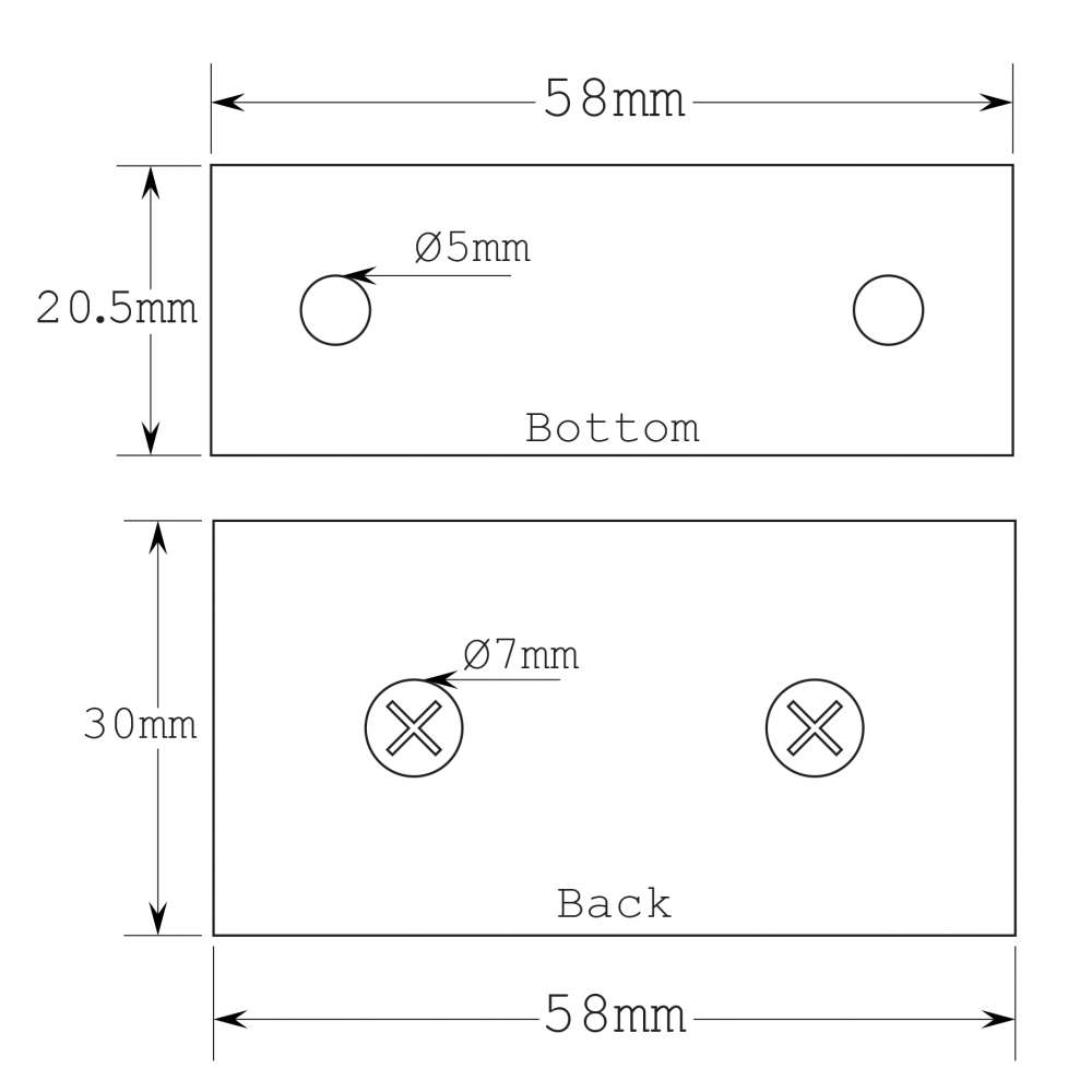 Shelf Support - Chrome - 8-12mm Glass