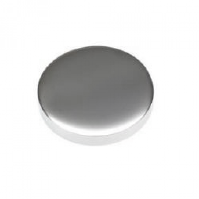 15mm - Flat Caps - Polished Chrome