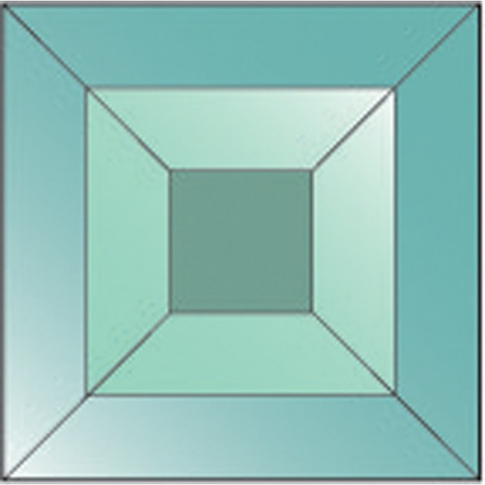 Double Faceted Square Green 51x51mm (1)