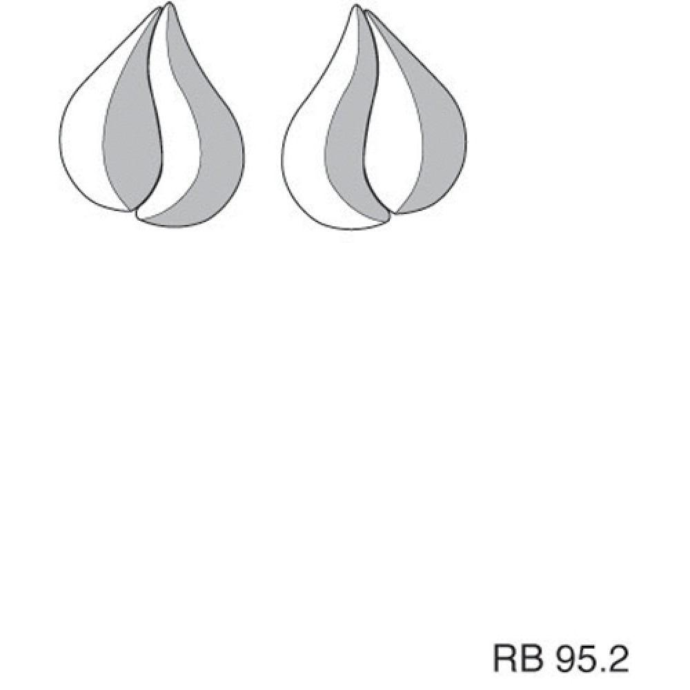 Mackintosh Style Leaves (Pair) 40x50mm