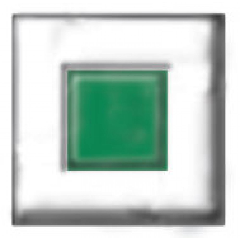 Square 60x60mm Dark Green on Clear