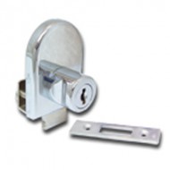 Non Drill Glass Door Lock Gold