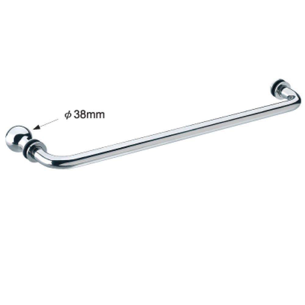 305mm Towel Bar 19mm Dia. With Knob Polished Chrome