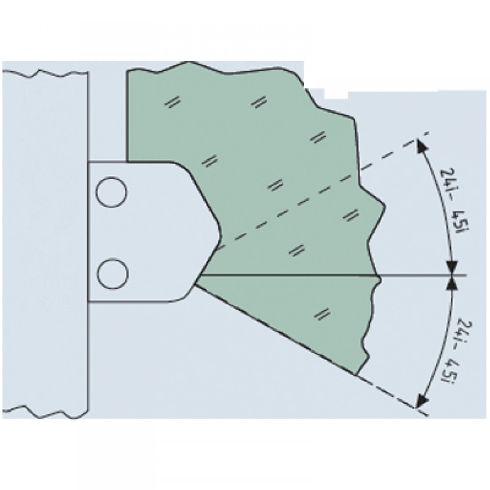 Glass Clamp - 15mm Glass - Stainless Steel - Ground - F/B