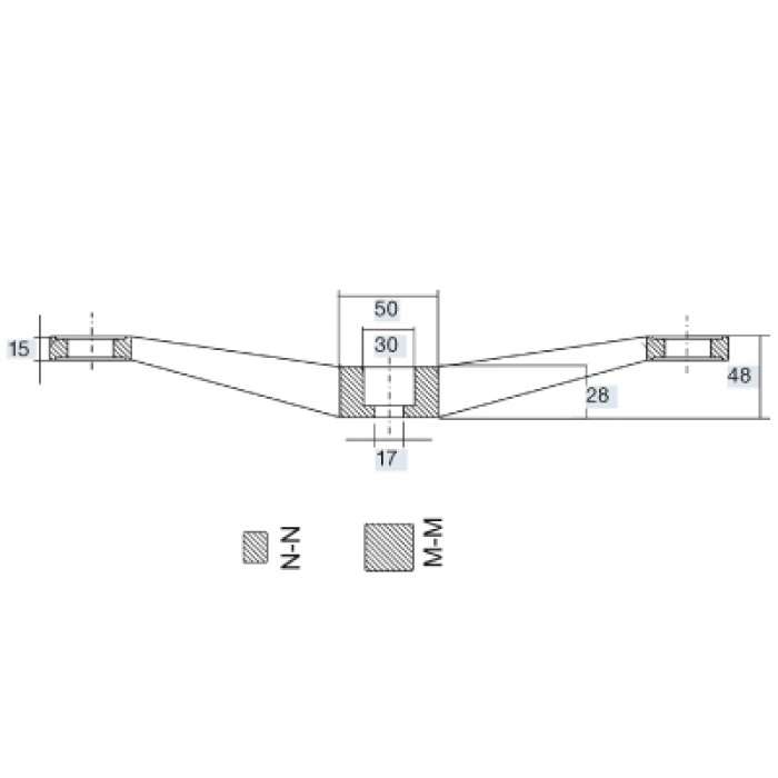 304 SS Two Way Spider Bracket With Glass Bolts