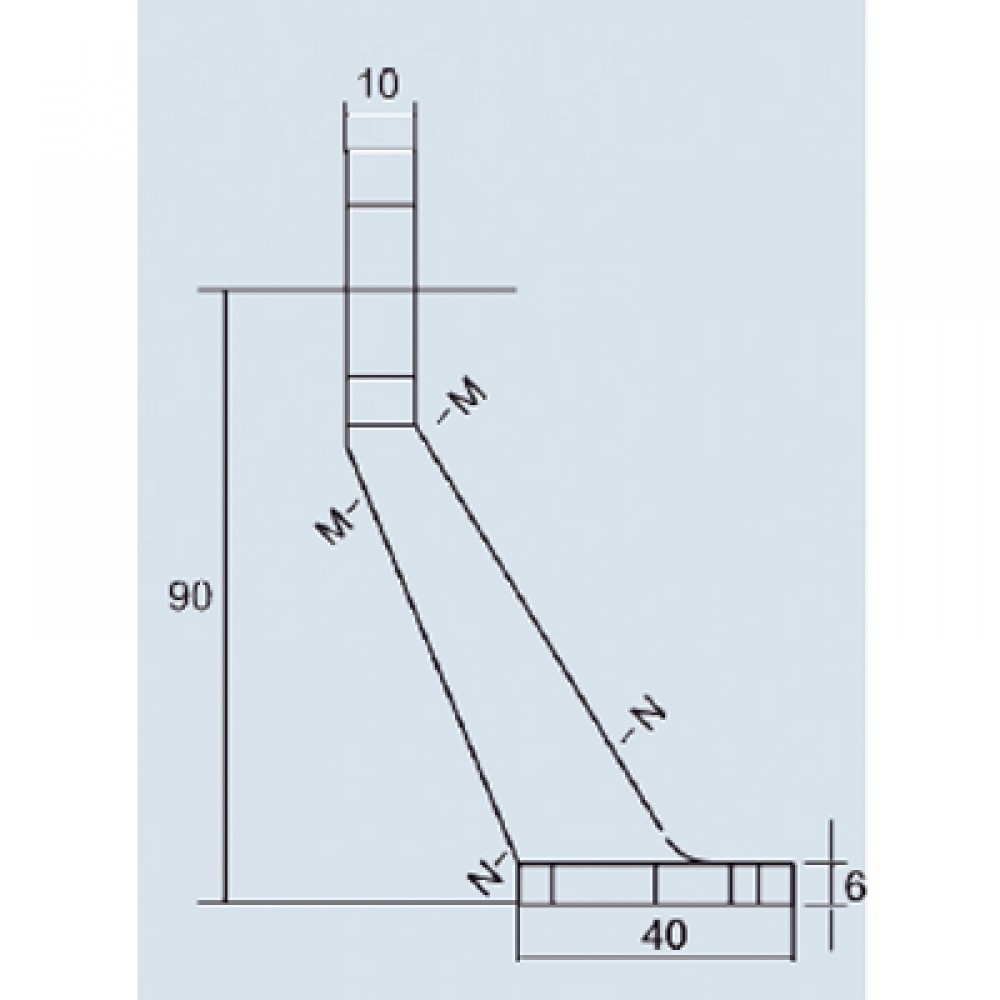 316 SS Two Way Spider Bracket 180 Deg With Glass Bolts